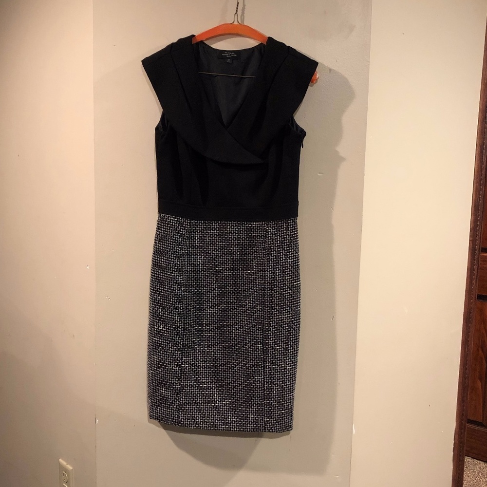 Tahari 4P Black/ White Dress
